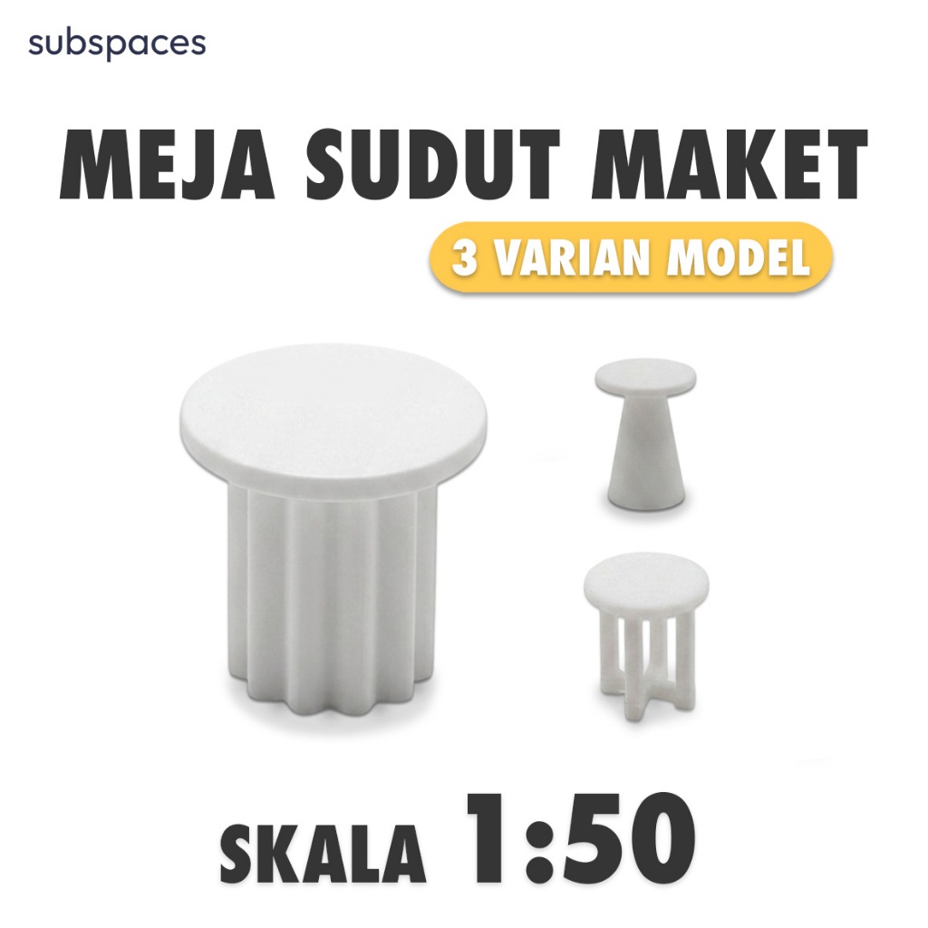 Meja Sudut Maket skala 1:50 - , Sidetable Maket, Miniatur Sidetable, Miniatur Meja Sudut, Furniture 