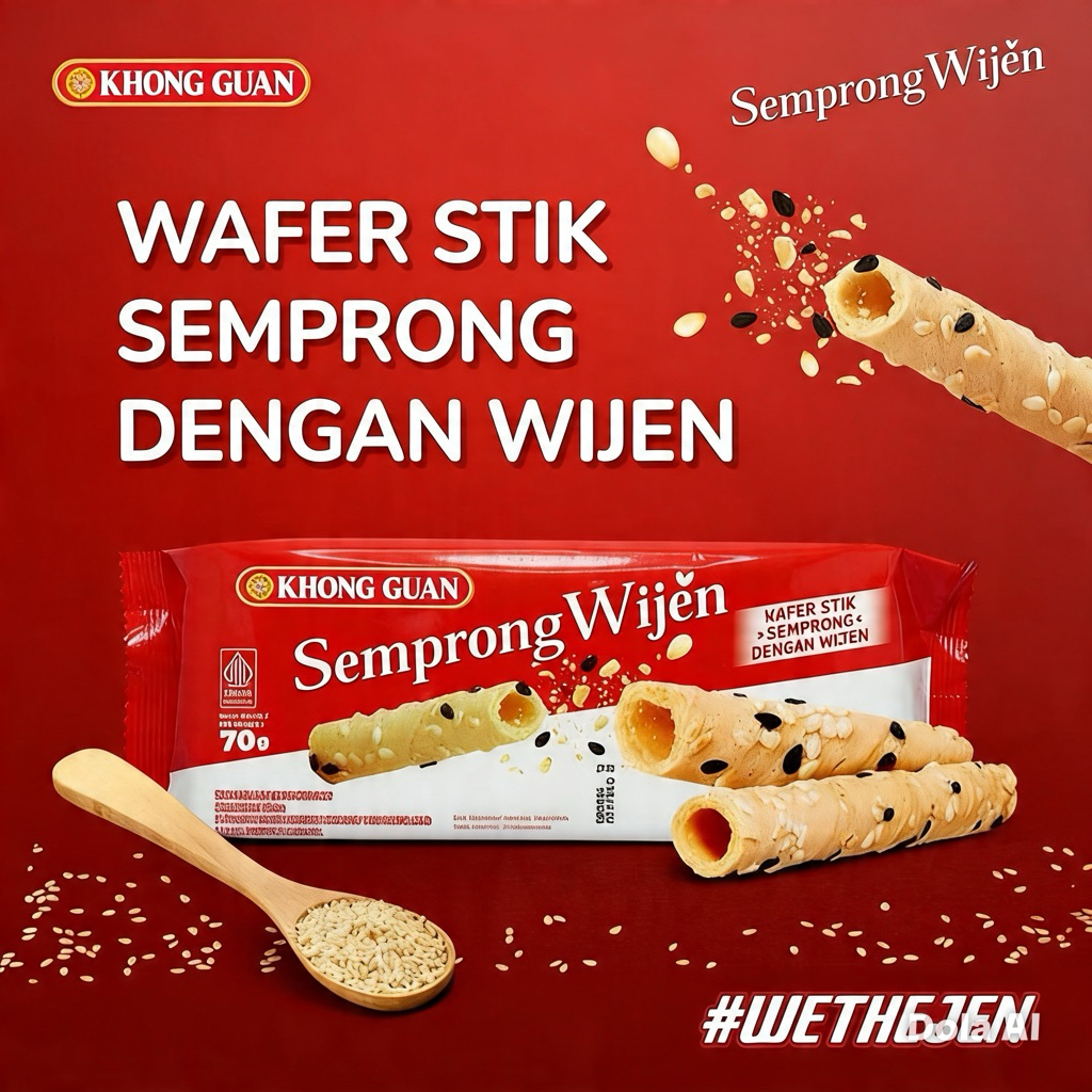 Khong Guan Wafer Stik Semprong Dengan Wijen 70g