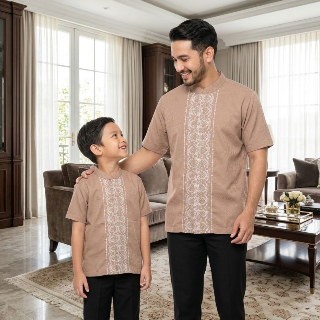 Rubble - Baju Koko Ayah Dan Anak Couple Bordir