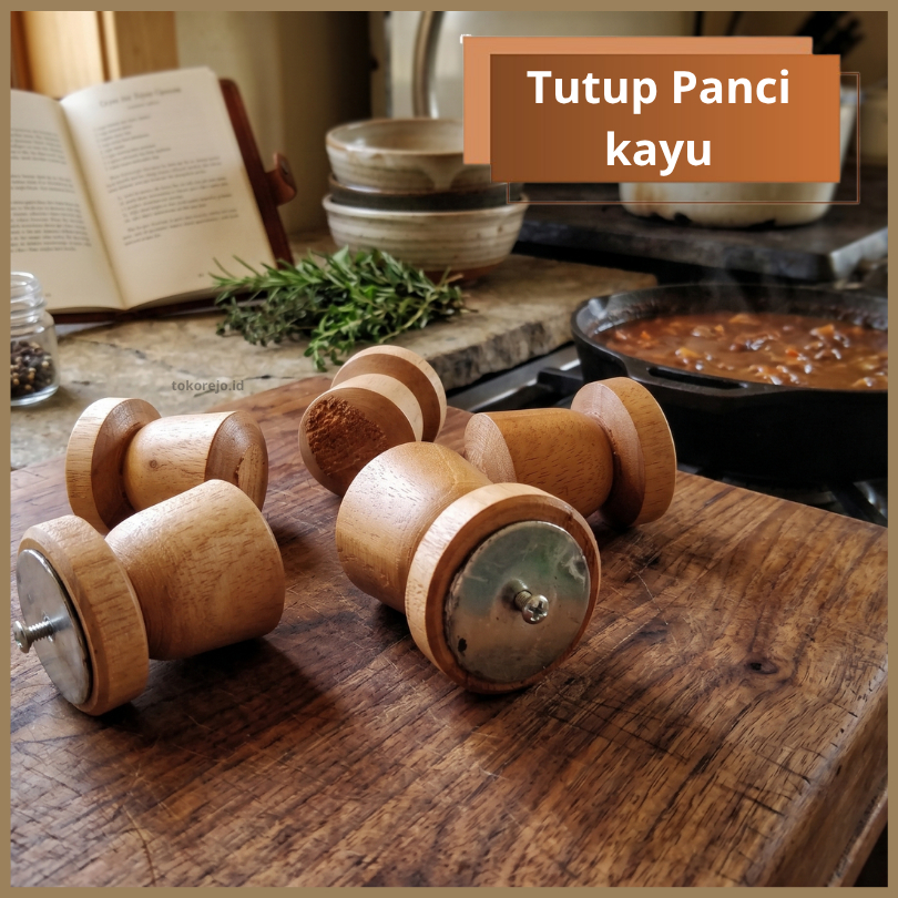 Knob Tutup Panci Kayu Solid - Pengganti Handle Panci yang Awet