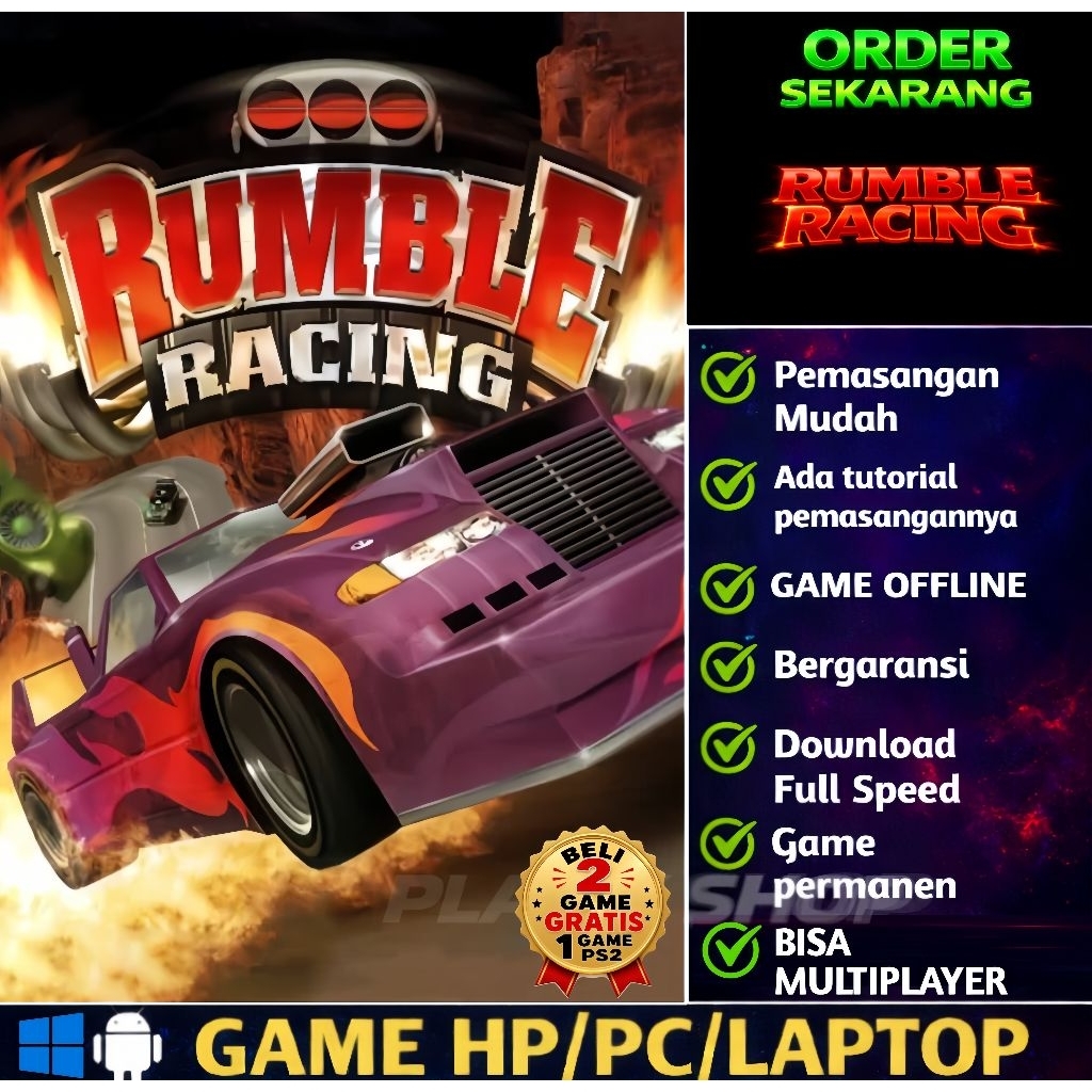 RUMBLE RACING PS2 - GAME ANDROID - GAME PC/LAPTOP - GAME OFFLINE