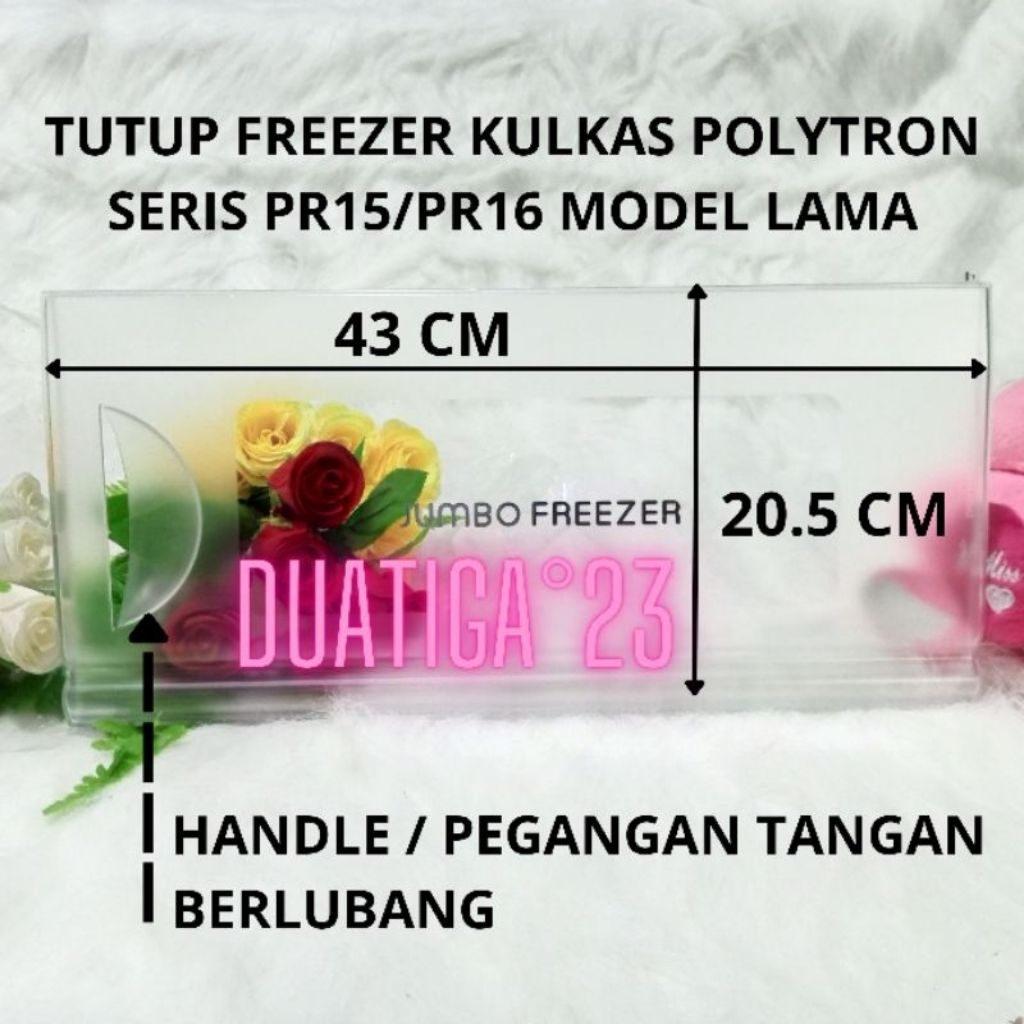 Tutup freezer pintu freezer kulkas POLYTRON PR15/PR16 seris