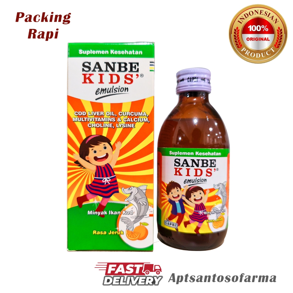 Sanbe Kids Emulsion 200ml Original BPOM | Vitamin Anak & Nafsu Makan