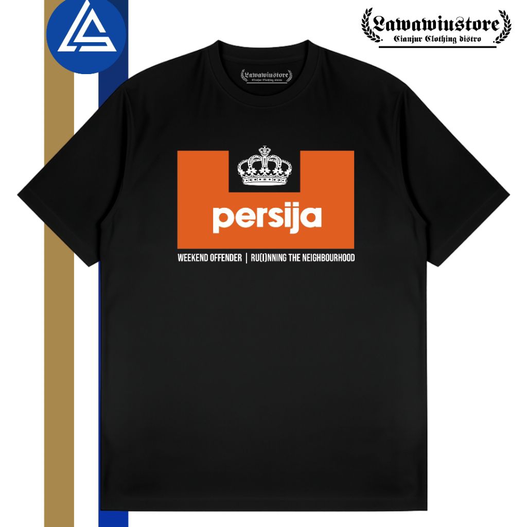T-Shirt Kaos Distro Persija Weekend Offender Football Culture Premium Cotton Combed 24s Keren Terbar
