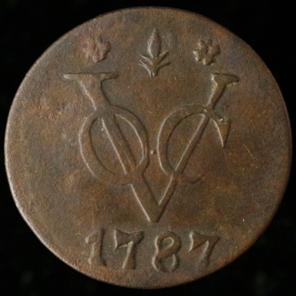 Koin Antik VOC Gelderland 1787 Duit Mata Uang Perdagangan Kolonial Belanda
