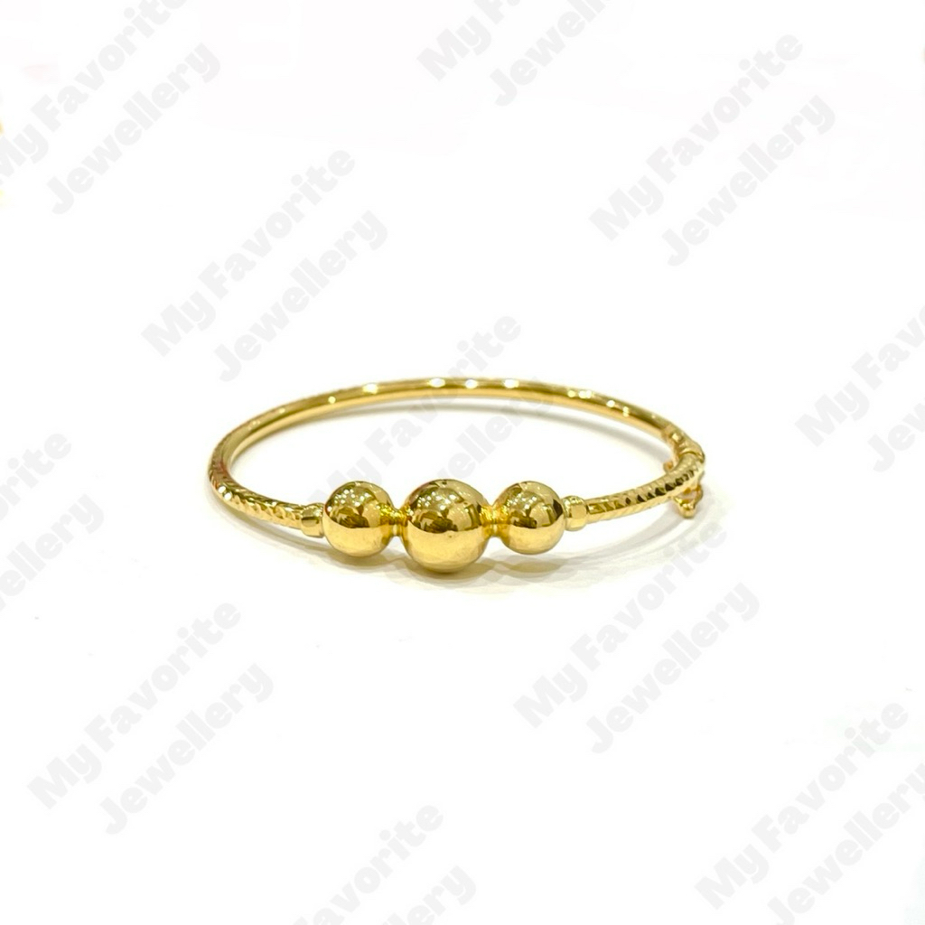 Gelang Anak Bangle Model Bola-bola Emas Asli Kadar 700