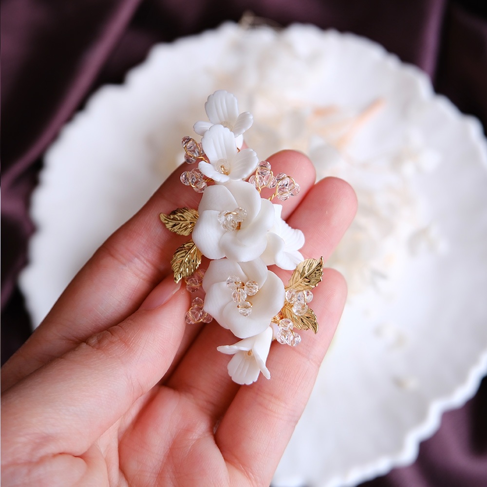 Meliora Premium Handmade Pink Flower Crystal Elegant Unique Brooch Bros Kristal Bunga/ Pin by Soland