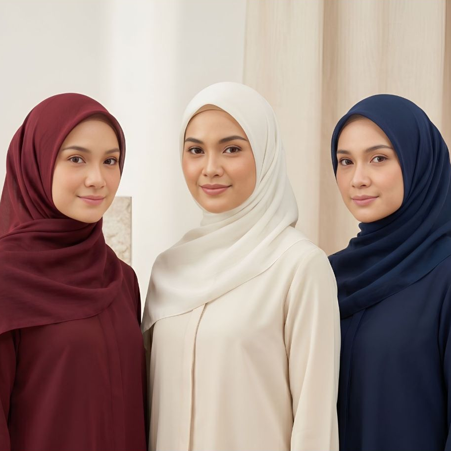 Kerudung Segiempat Hijab Paris Polos By Firda Fashion