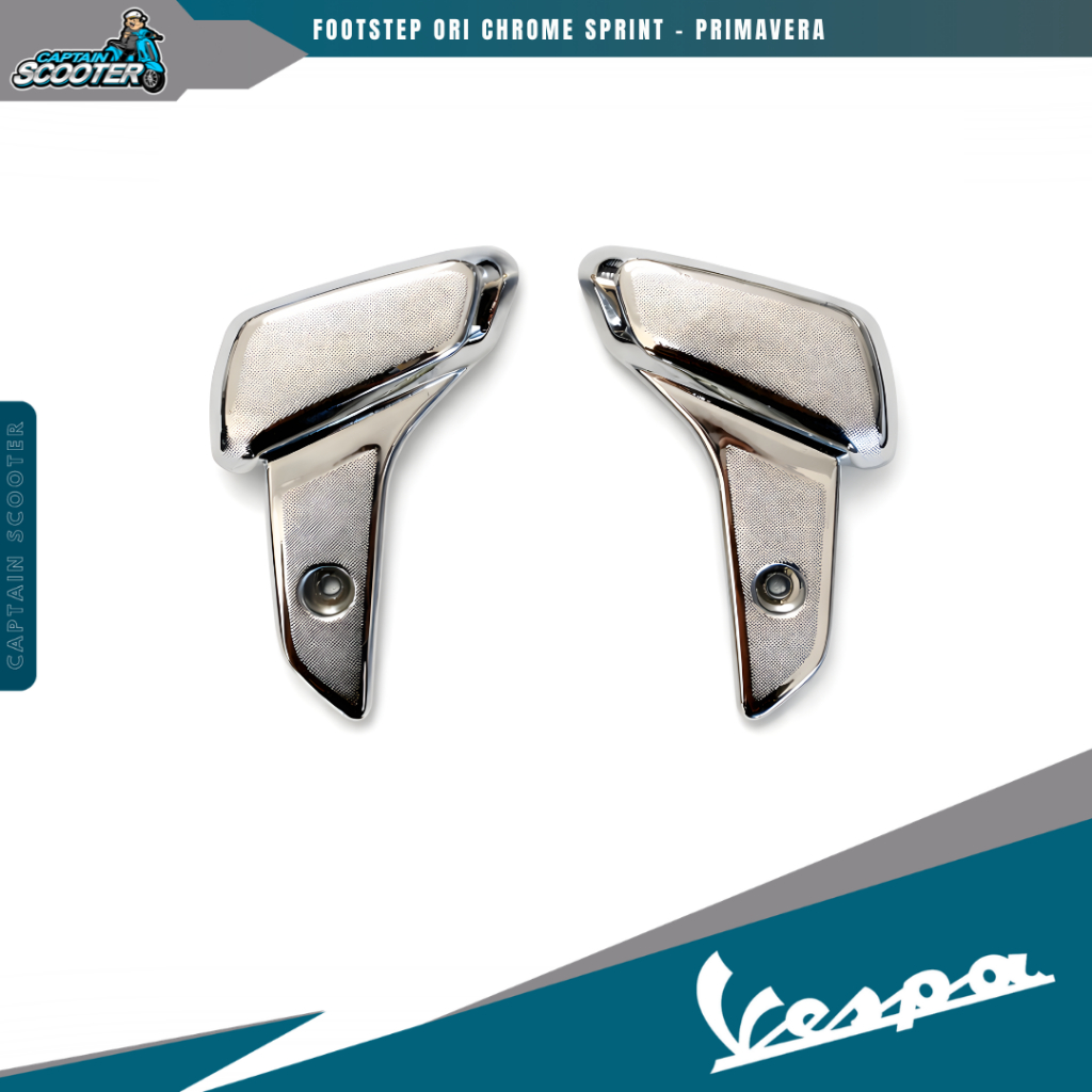 FOOTSTEP Footrest Pijakan Kaki Ori ORIGINAL PIAGGIO Chrome Vespa Sprint Primavera