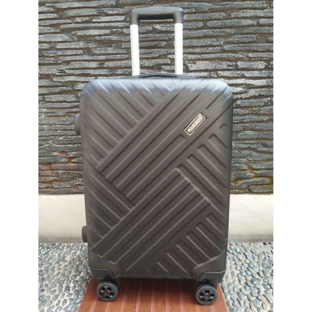 KOPER/TAS TRAVEL POLO HITAM UKURAN 22 INCH MASUK BAGASI PESAWAT