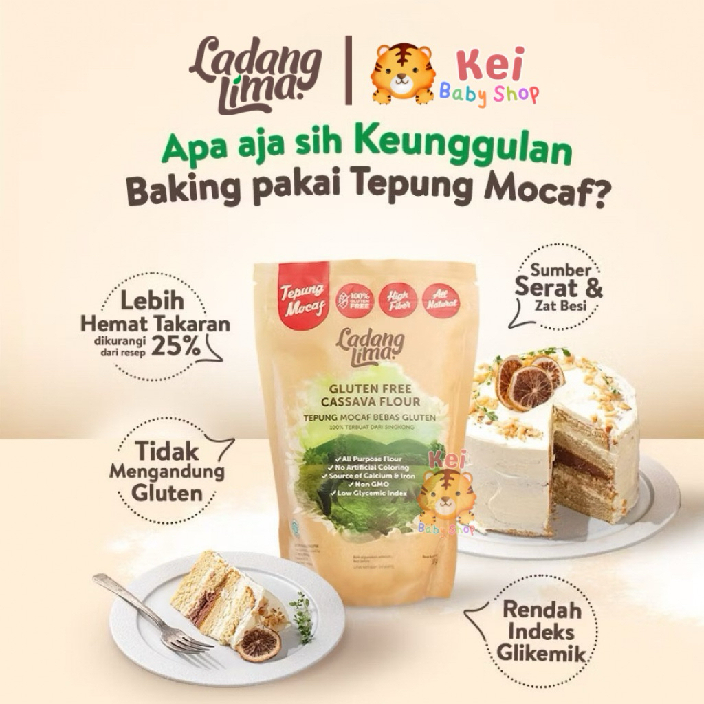 Ladang Lima Tepung Mocaf 500g / Tepung Mocaf Gluten Free