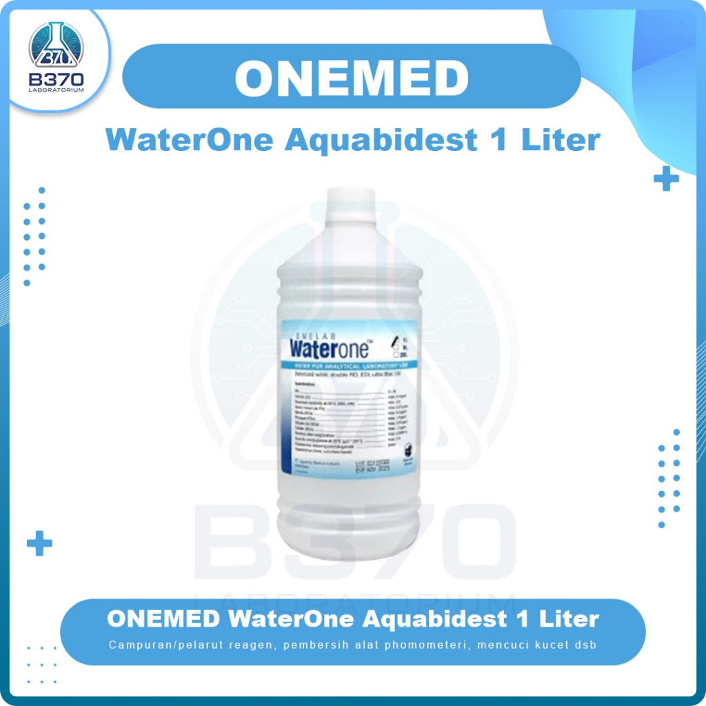 ONEMED Water One Aquabidest 1000ml Aquades Aquabidest Aquademin 1 Liter