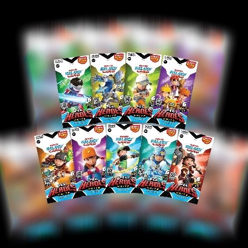 MONSTA - HEROES UNITE Malay Version - BoBoiBoy Galaxy Card Pek 1 Set - Mainan/Card game