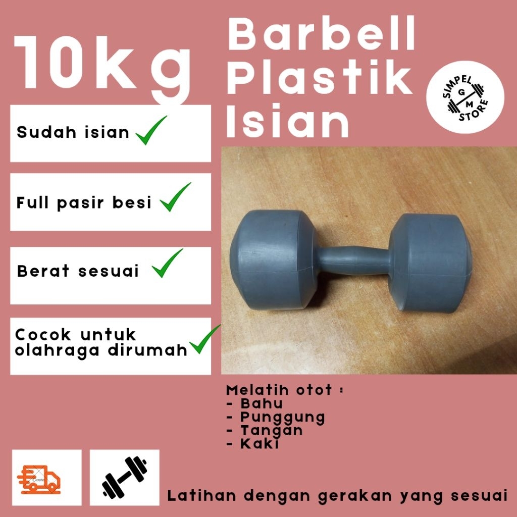 Barbel Plastik 10kg - ISIAN
