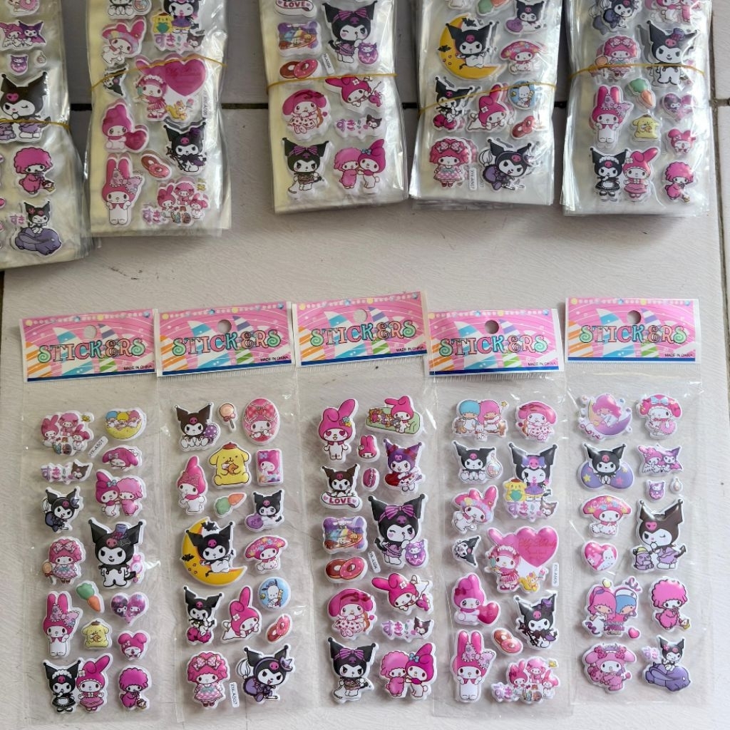 Stiker Timbul / Stiker karakter Sanrio / Stiker Karakter Hello Kitty / Stiker anak Perempuan