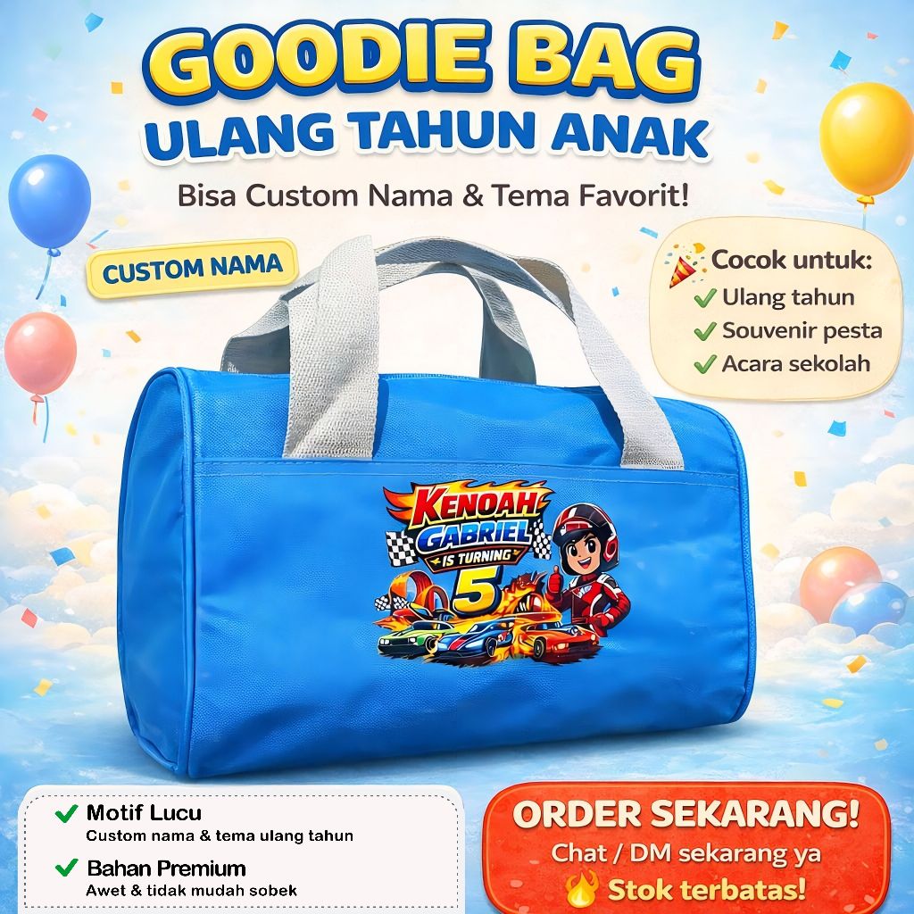 Goodie Bag Ultah Anak Murah Custom Nama Gibran Bag