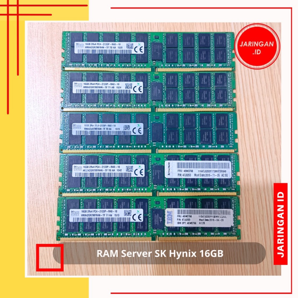 RAM Server SK Hynix 16GB DDR4 PC4-2133P 2133 MHz ECC Registered RDIMM 2Rx4