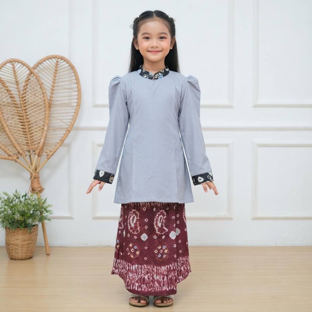 GAMIS COUPLE ANAK JUMPUTAN POLA MOTIF RANDOM BATIK ETNIK PALEMBANG