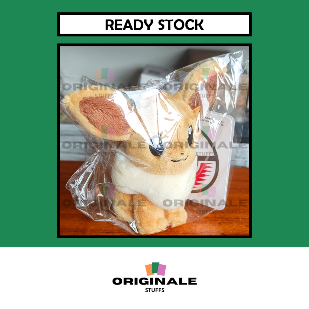 Pokemon Center Japan Eevee Carabiner Mascot Plush Original