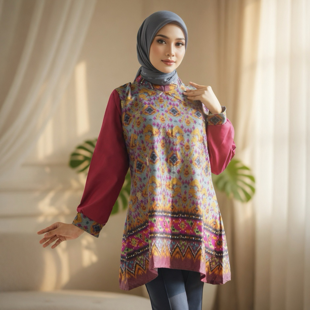 TUNIK JUMPUTAN COUPLE MOTIF BLONGSONG PALEMBANG SERIES ORLIN