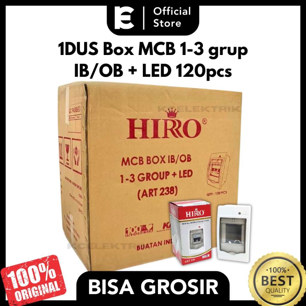 1 Dus isi 120 pcs Box MCB 1-3 Group Hiro IB/OB Tanam/Tempel LED Box Distribusi Listrik Harga Grosir