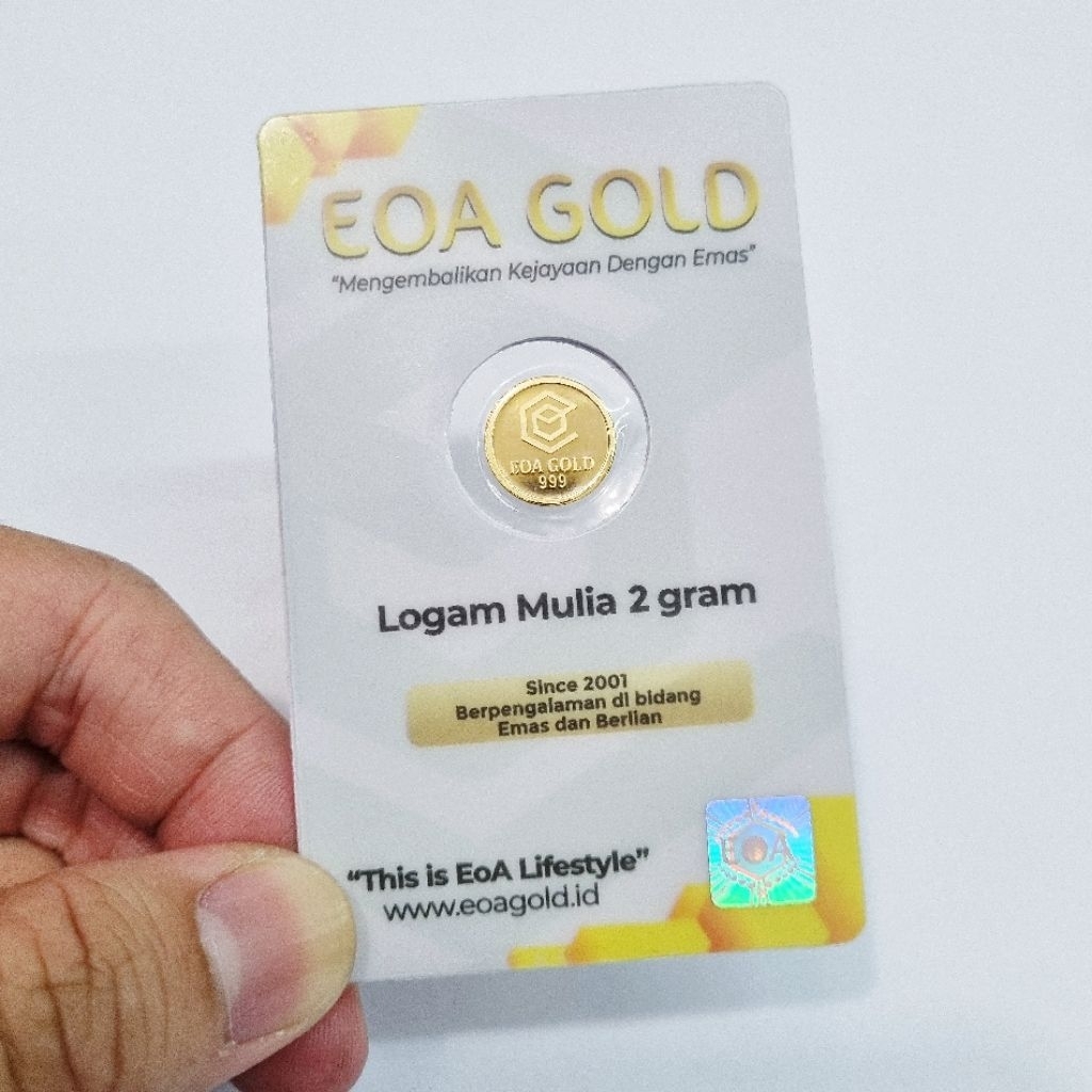 Logam Mulia EOA Gold 2 Gram Emas 99.99% Kemasan Press Certi Eye