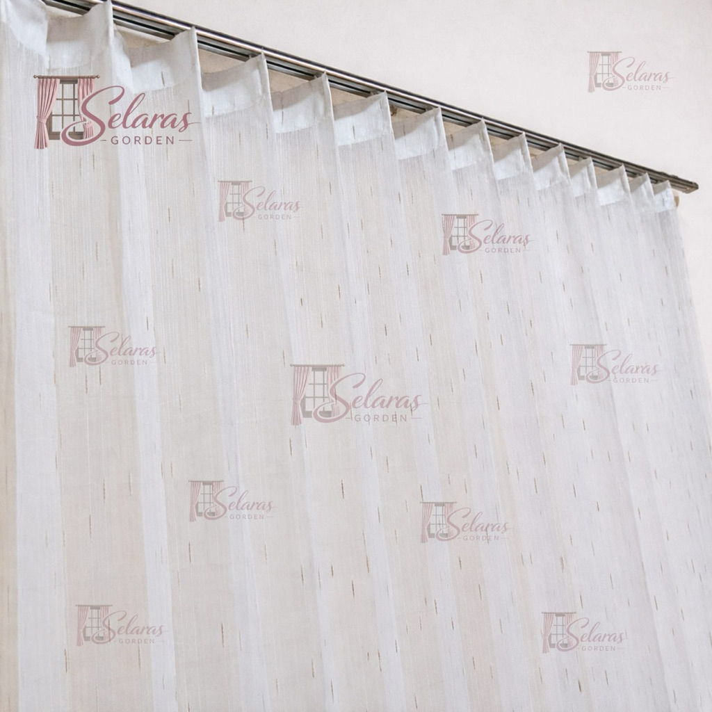 Gorden Vitrase Serat Jarum gerimis Silver dan Gold Furing gorden Vitrase Transparan