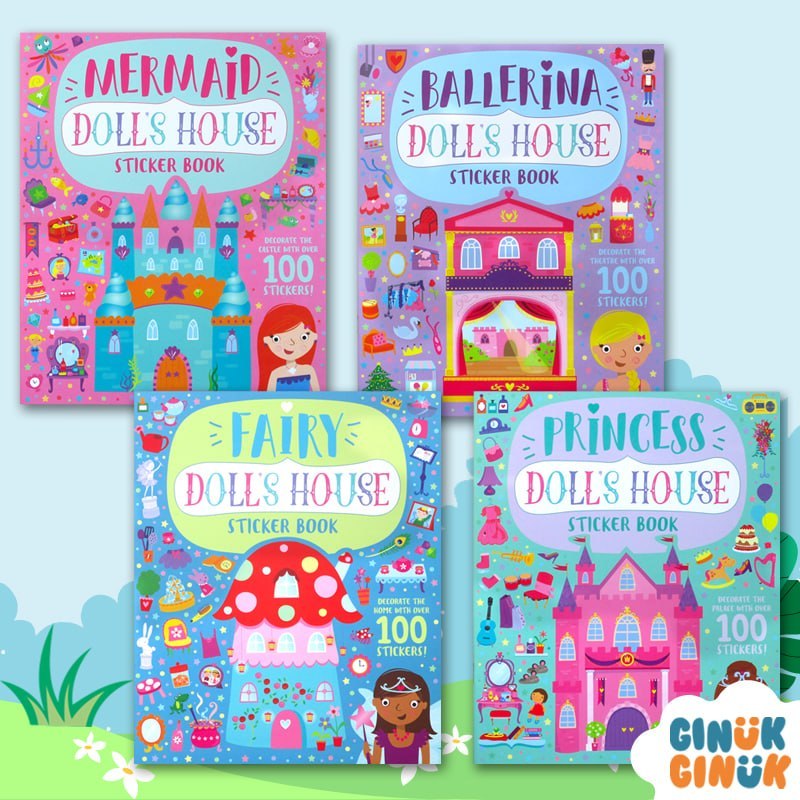 Mermaid/Ballerina/Fairy/Princess Doll's House Sticker Book (Decorate The Palace With Over 100 Sticke