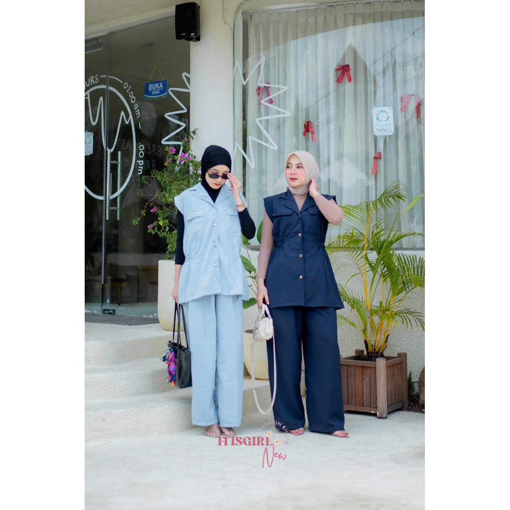 one set vest dan celana nabila
