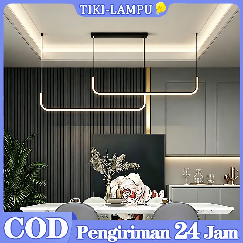 150/180cm Nordic Minimalis LED Lampu Gantung Meja Makan Panjang Kreatif Bar