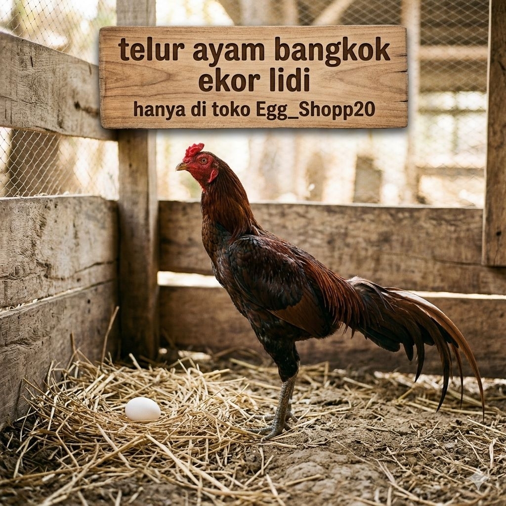 Telur Tetas Ayam Bangkok Ekor Lidi asli Ori Buat di Tetaskan Egg_shopp20