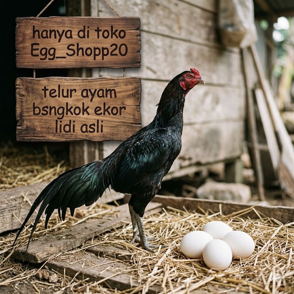 paket hemat 5 Telur Ayam Bangkok Ekor Lidi asli Ori Buat di Tetaskan Egg_shopp20
