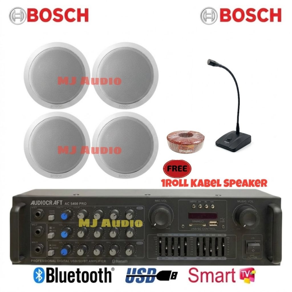 Paket Speaker Ceiling BOSCH/Paket Speaker Ceiling Plafon BOSCH ( 4 Speaker )