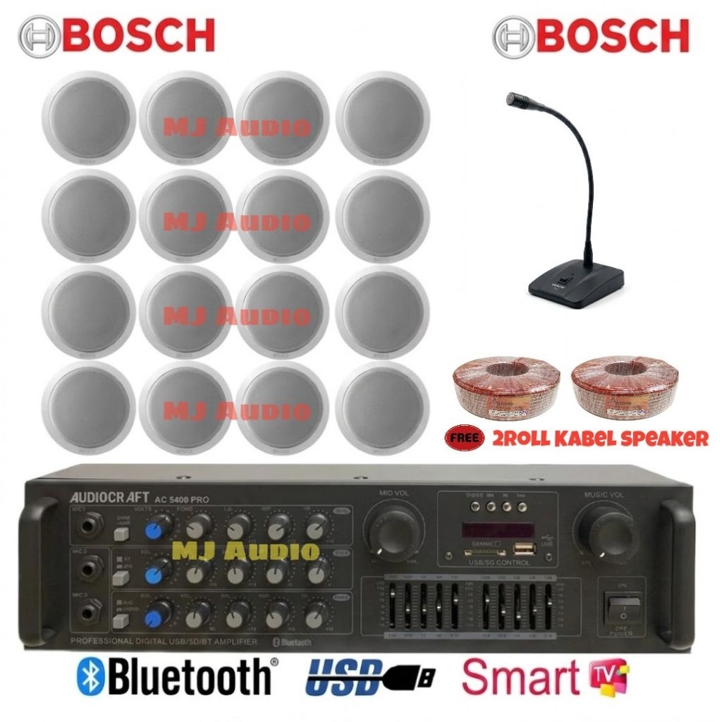 Paket Speaker Ceiling BOSCH / Paket Speaker Plafon Indoor BOSCH ( 12 Speaker )
