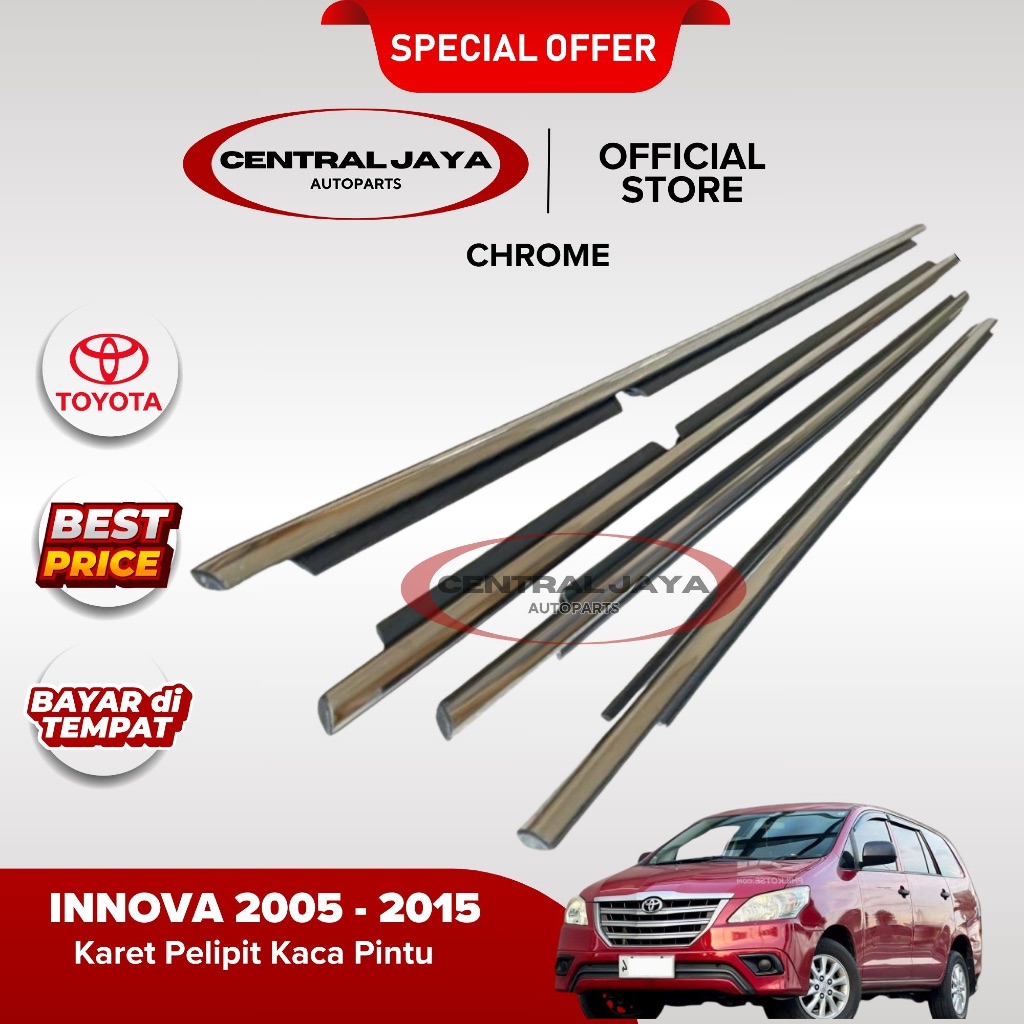 [COD] Karet Pelipit Kaca Luar Mobil INNOVA 2004 2005 2006 2007 2008 2009 2010 2011 2012 2013 2014 20