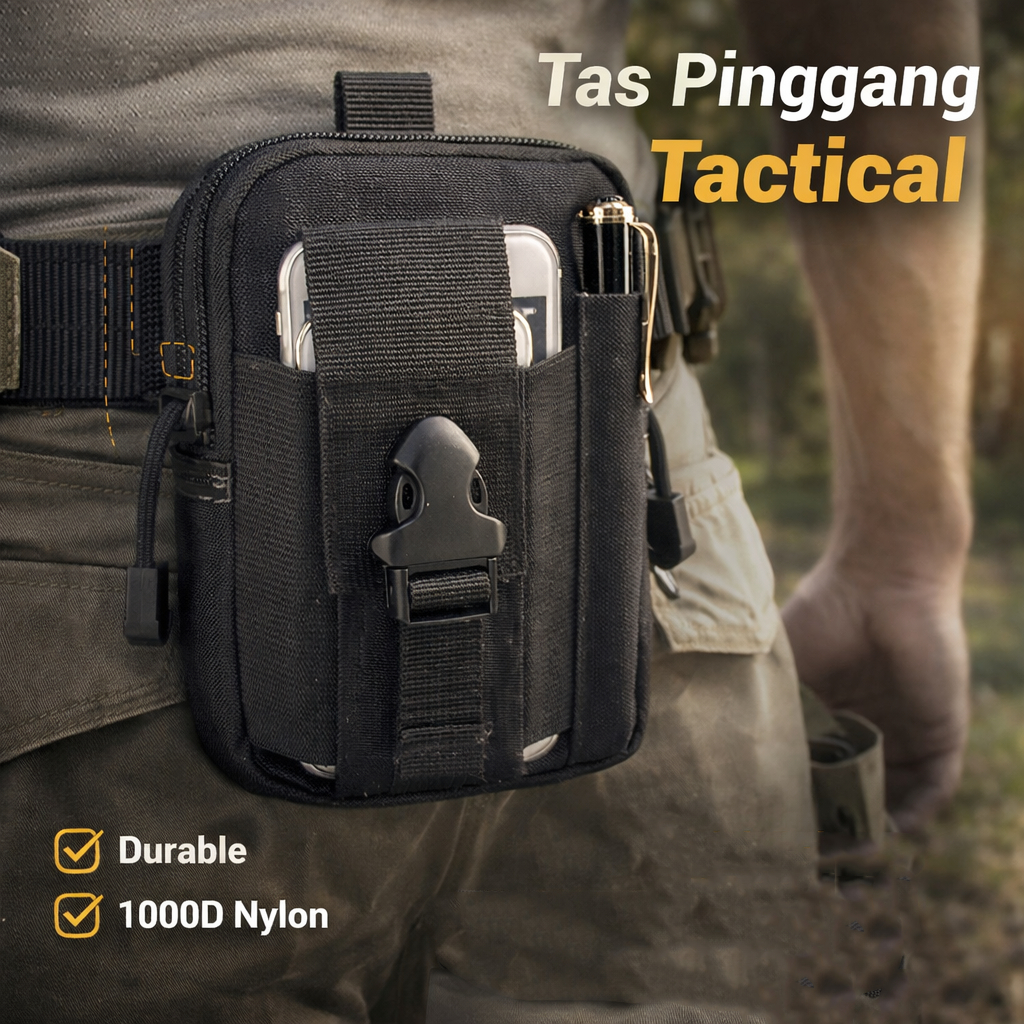 Deanfun Tas Pinggang Tactical Fanny Pack Outdoor Gear - ZSXD001 Tas Ikat Pinggang Pria Tactical Mini