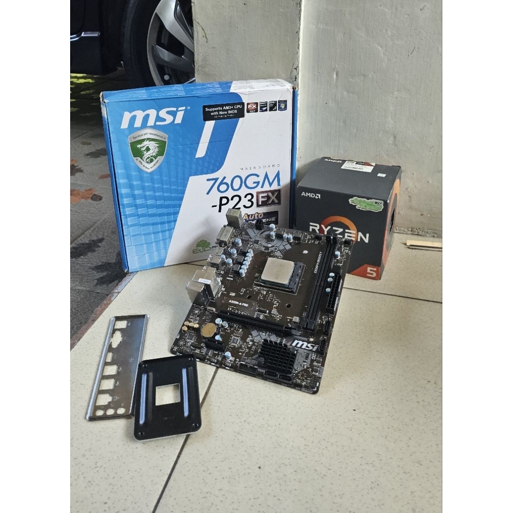 PAKETAN MOTHERBOARD MOBO AMD SOCKET AM4 MSI A320M A-PRO + RYZEN 5 1600 6 CORE 12 THREAD FULLSET
