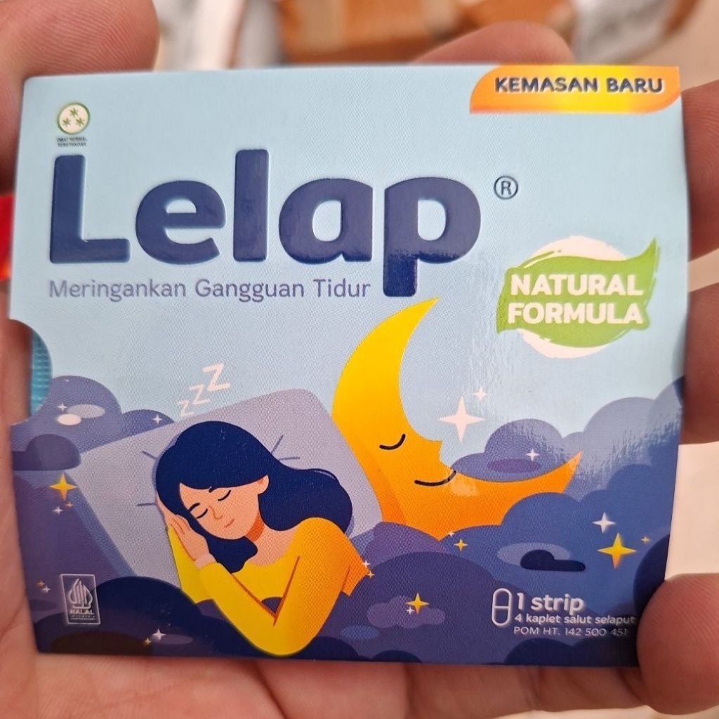 lelap strip isi 4 tablet obat susah tidur / obat tidur herbal