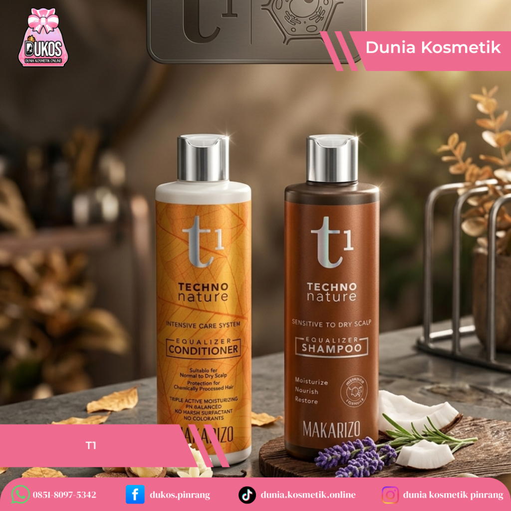 Makarizo T1 Techno Nature Equalizer Shampoo & Makarizo T1 Techno Nature Equalizer Conditioner