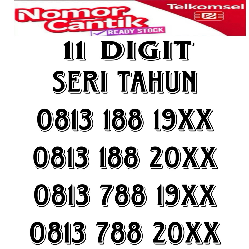 Perdana simpati 11 digit telkomsel 11 digit nomor cantik