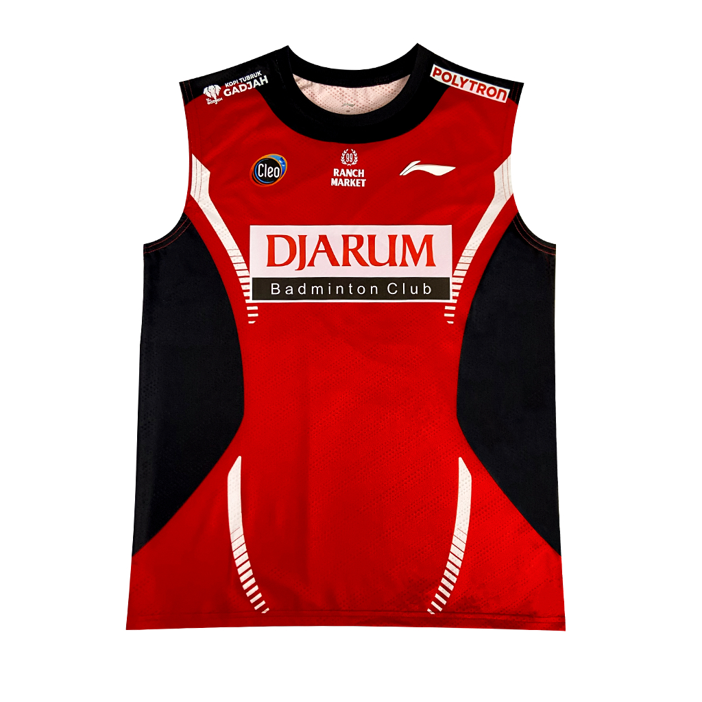 Jersey Badminton Unisex Djarum Club Merah Putih – Jersey Sport Premium Nyaman