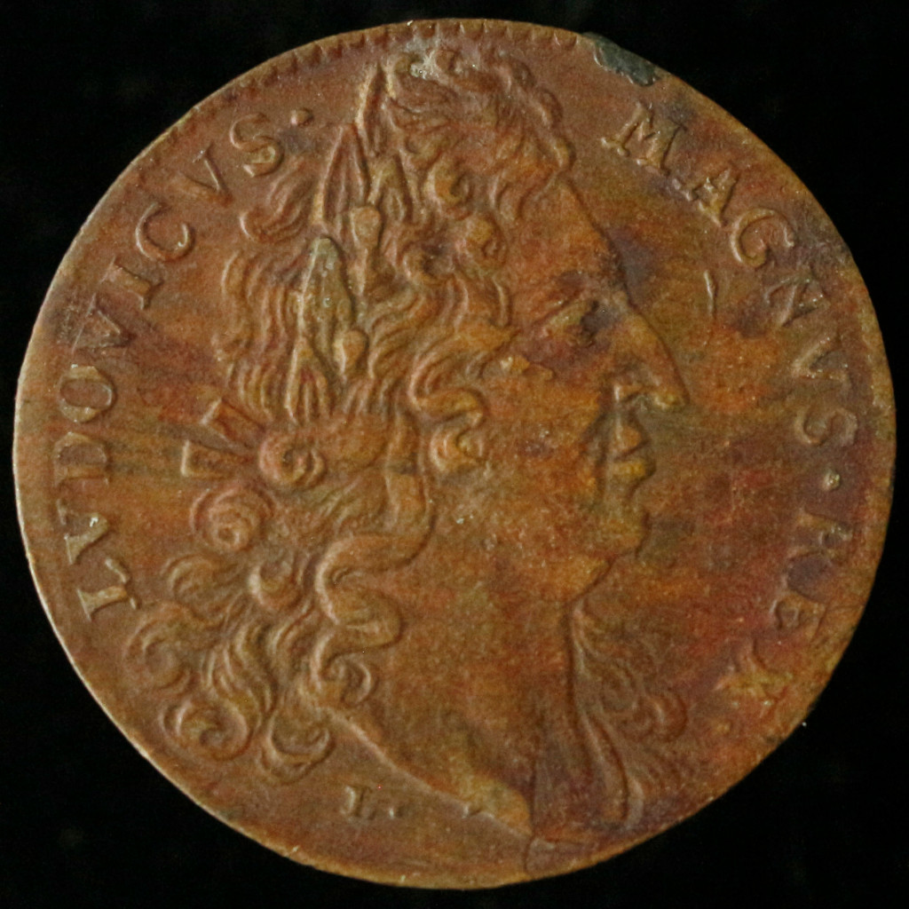 Koin Token Antik Kerajaan Prancis Louis XIV Flandre Pucna Ad Seneffam Pertempuran Seneffe