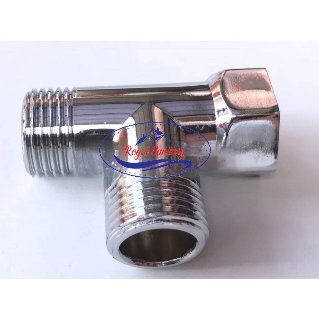 Nepel T Kuningan Chrome,Nepel Sambungan kloset Chrome