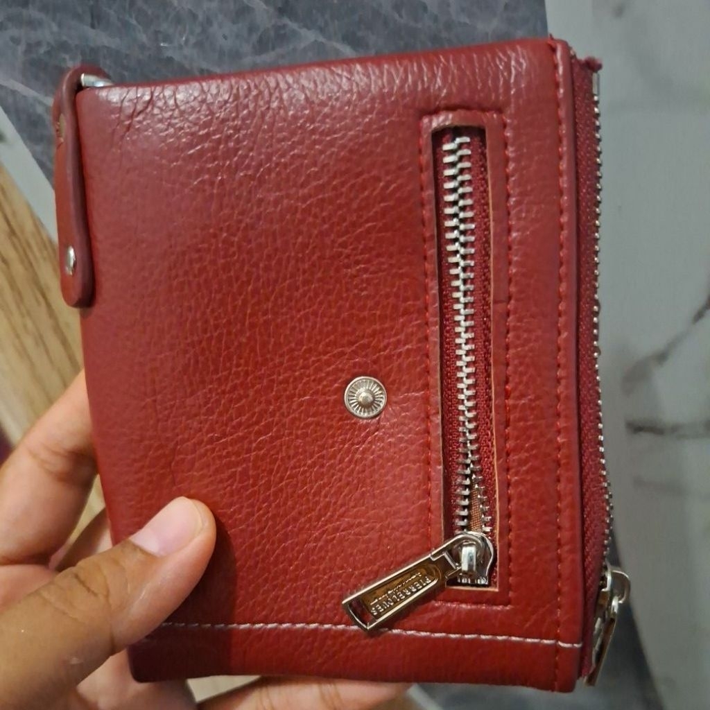 dompet lipat merah preloved
