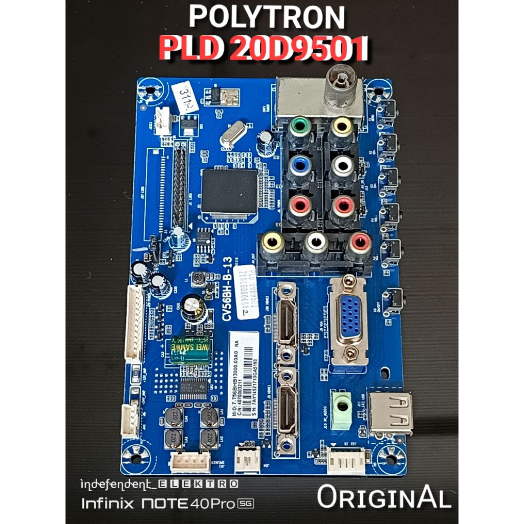 Mainboard polytron PLD20D9501 PLD 20D9501   mesin tv led polytron pld20d9501 pld 20D9501