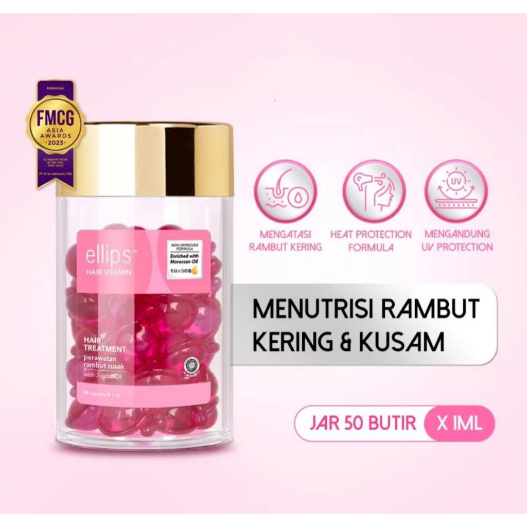 ELLIPS HAIR VITAMIN PERAWATAN RAMBUT RONTOK ISI 50