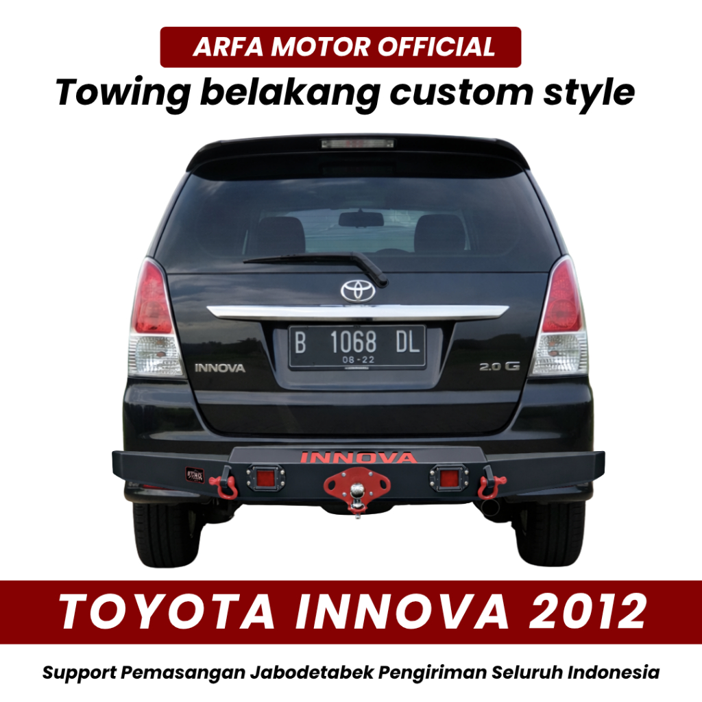 TOWING BELAKANG INNOVA 2012 CUSTOM TANDUK PENGAMAN PELINDUNG BEMPER ANTI KARAT