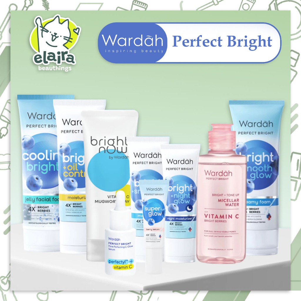 WARDAH Perfect Bright Series | Creamy Foam Moisturizer Tone Up Bright Night Glow Moist