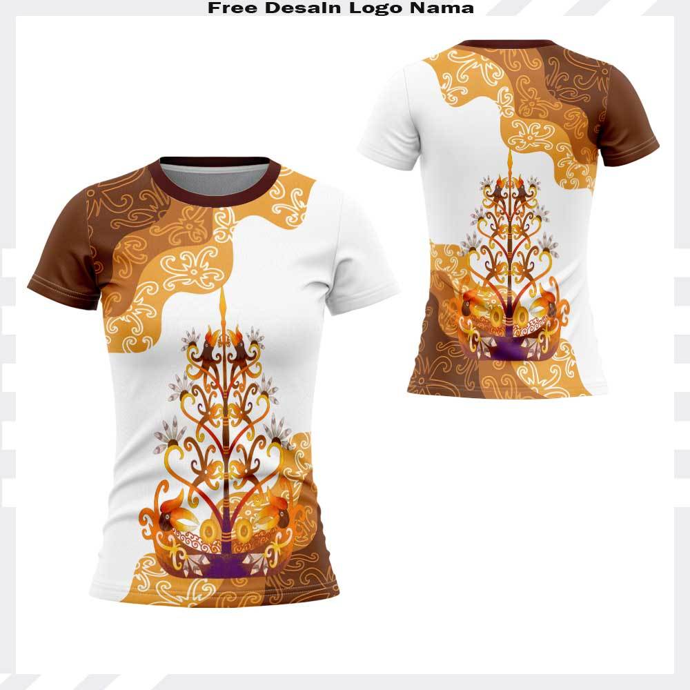 Jersey Dayak Kalimantan Jersey Kalimantan Kaos Wanita Baju Dayak Motif Batang Garing Kalimantan