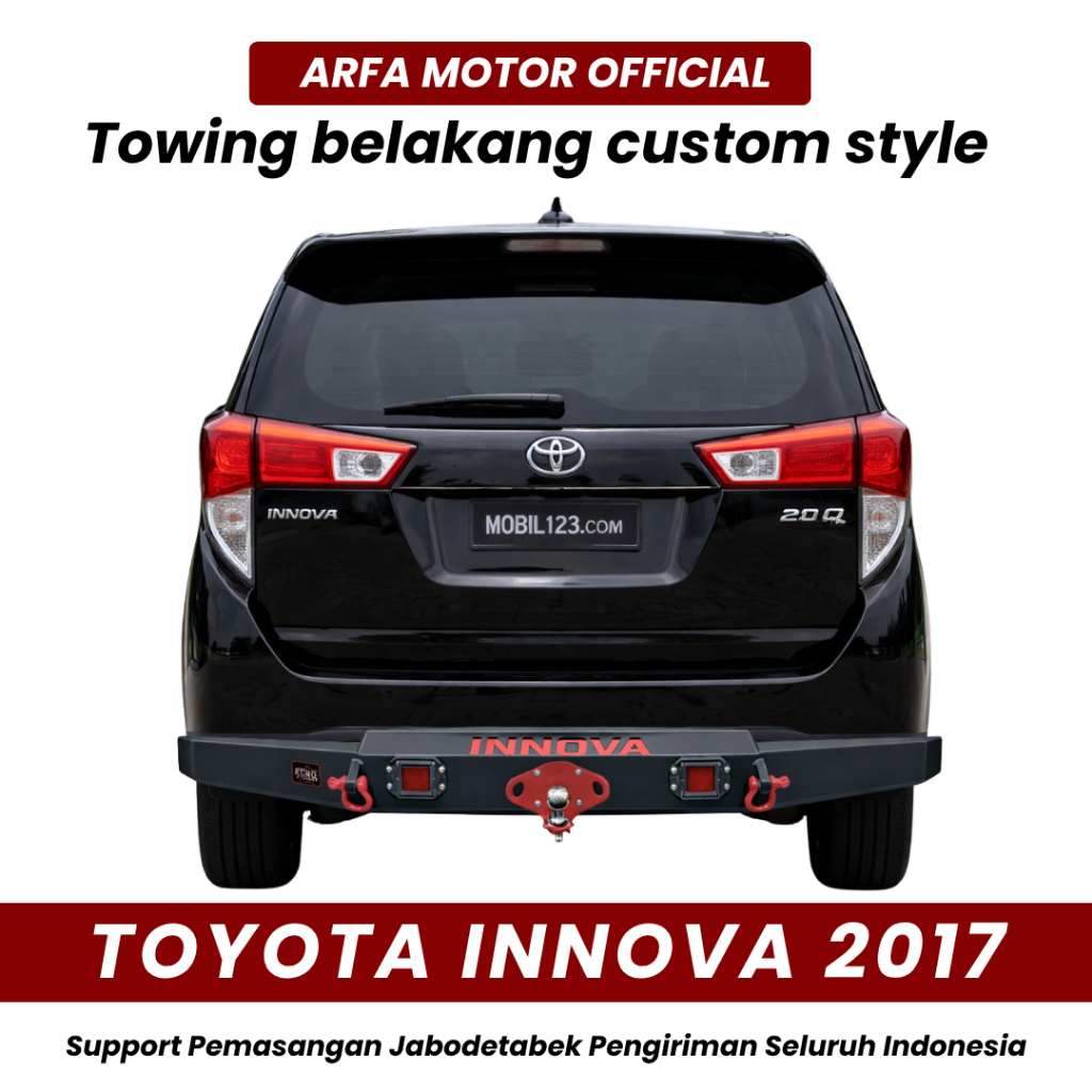 TOWING BELAKANG INNOVA REBORN 2017 CUSTOM TANDUK PENGAMAN PELINDUNG BEMPER ANTI KARAT